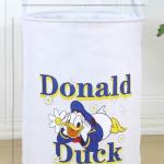 سلة قماش ابيض و بطوط